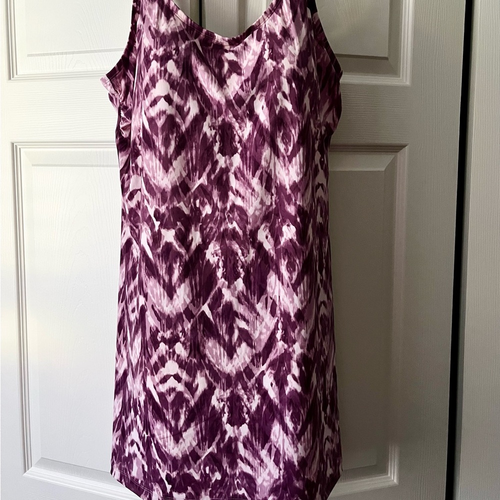 Duluth Trading Co Red and White Sleeveless Sundress